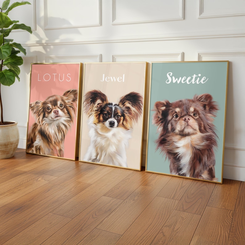 Custom dog portrait as a thoughtful Christmas gift for pet owners