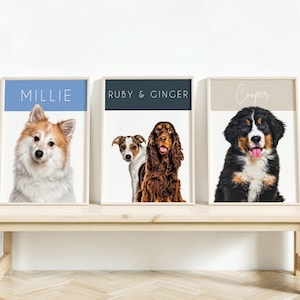 Ritratto personalizzato di un animale domestico – Arte commemorativa personalizzata per animali domestici, regalo unico – Poster digitale o stampato, ricordo commemorativo di cane e gatto