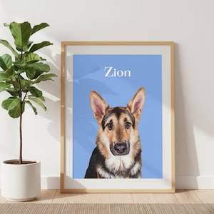 Personalised dog portrait gift for a dog mum or dog dad on any occasion