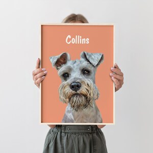 Custom pet illustration printed on 300gsm semi-gloss paper unframed