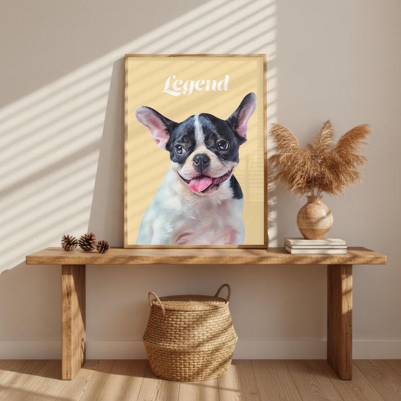 Dog and cat portrait combined into one seamless personalised illustration