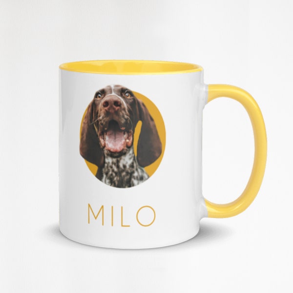 Custom Pet Mug Using Pet Photo + Name Custom Dog Mug Dog Coffee Cup Personalized Pet Mugs Dog Mom Mug Personalized Cat Dad Mug New Dog Mug