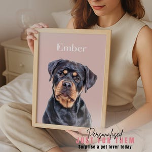 Gift for Dog Lover Personalised Pet Portrait, Custom Dog Illustration from Photo, Dog Mum Gift, Unique Pet Lover Present