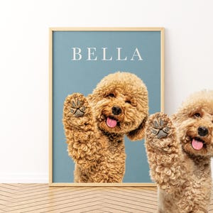 Ritratto di animale domestico da foto - Arte commemorativa personalizzata, file digitale o poster stampato, regalo unico e personalizzato per animali domestici