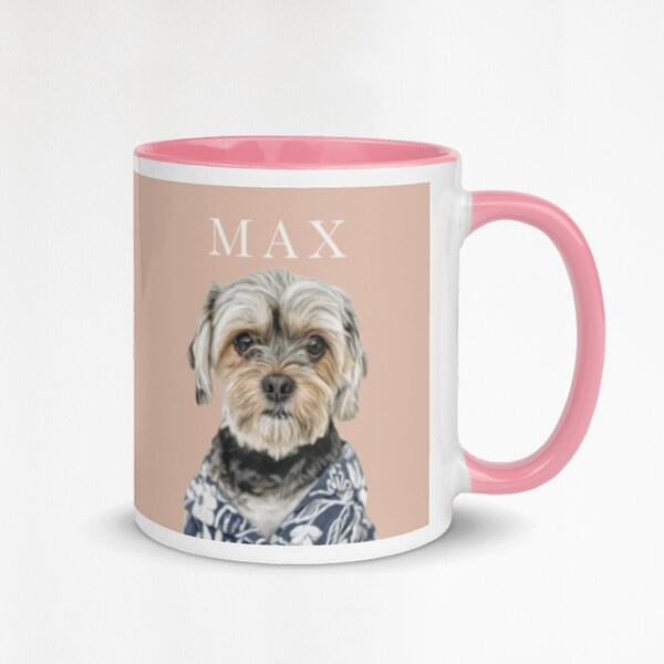 Personalisierte Haustiertasse mit Haustierfoto + Name Individuelle Hundetasse Hundekaffeetasse Personalisierte Haustiertassen Hundemutter-Tasse Personalisierte Katzenpapa-Tasse Neue Hundetasse