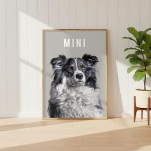 Personalised pet portrait as a unique birthday gift for a pet lover