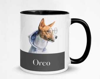 Mug personnalisé pour animal de compagnie avec photo et nom de l'animal Mug chien personnalisé Tasse à café chien Mugs animal de compagnie personnalisés Mug maman chien Mug papa chat personnalisé Nouveau mug chien