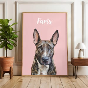 Personalised pet illustration printed on 300gsm semi-gloss paper unframed