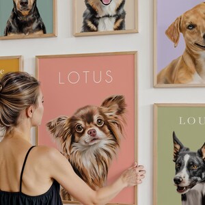 Pet portrait gift idea for dog mum or cat dad on special occasions