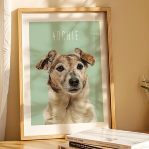 Hand-illustrated cat portrait with name added as personalised keepsake