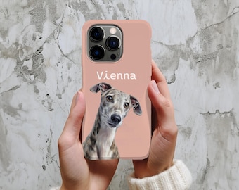 Custom Pet Portrait Phone Case | Personalised Dog Cat iPhone Samsung Case | Cute Aesthetic Pet Lover Gift | Trendy Dog Mum Case