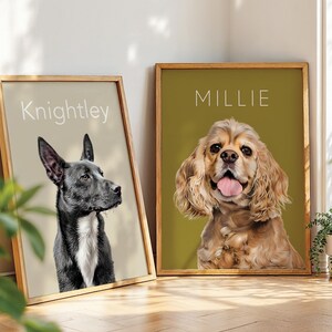 Custom illustrated dog and cat portrait as a unique couples gift