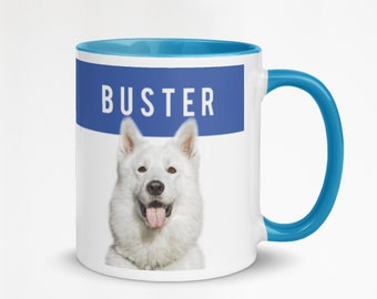 Mug personnalisé pour animal de compagnie, tasse à café chien, souvenir d'animal de compagnie, idée cadeau pour les amoureux des chiens, maman chien, portrait de chien personnalisé, portrait d'animal de compagnie