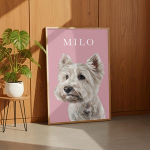 Custom pet portrait digital download high resolution PNG from photo
