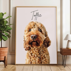 Custom Pet Portrait From Photo | Personalised Dog & Cat Illustration | Digital Download or Print | Pet Lover Gift