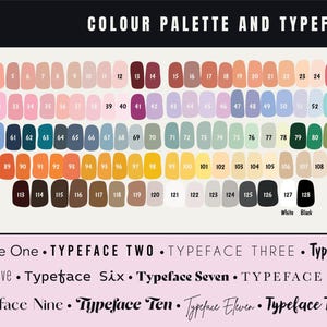 Colour palette and font selection guide for personalising pet portrait