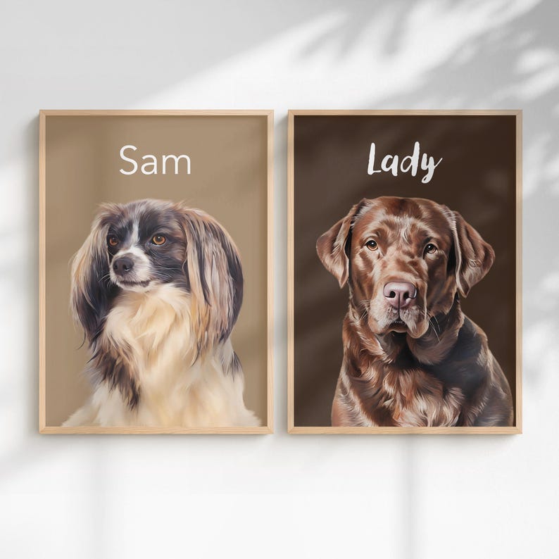 Custom pet portrait as a thoughtful Valentine's Day gift for animal lovers