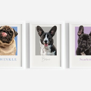 Custom Pet Portrait From Photo, Custom Cat Portrait, Custom Dog Portrait, Pet Remembrance Gift, Dog Portrait, Dog Memorial Gift