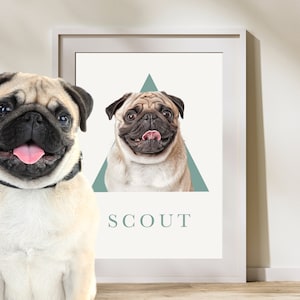 Ritratto personalizzato del tuo animale domestico da foto - Arte commemorativa per animali domestici, file digitale o poster stampato - Regalo personalizzato unico per animali domestici