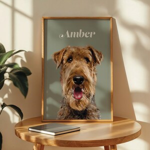 Personalised dog portrait as a housewarming or new home gift idea