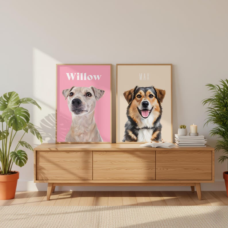 Custom cat portrait as a Father's Day or Mother's Day gift from the pet