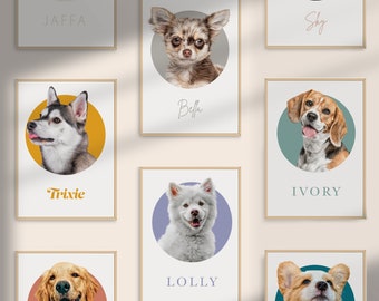 Personalised Pet Portrait, Custom Dog Portrait, Custom Cat Portrait, Pet Memorial Gifts,Pet Lover Gift, Pet Owner Gift, Digital Pet Portrait