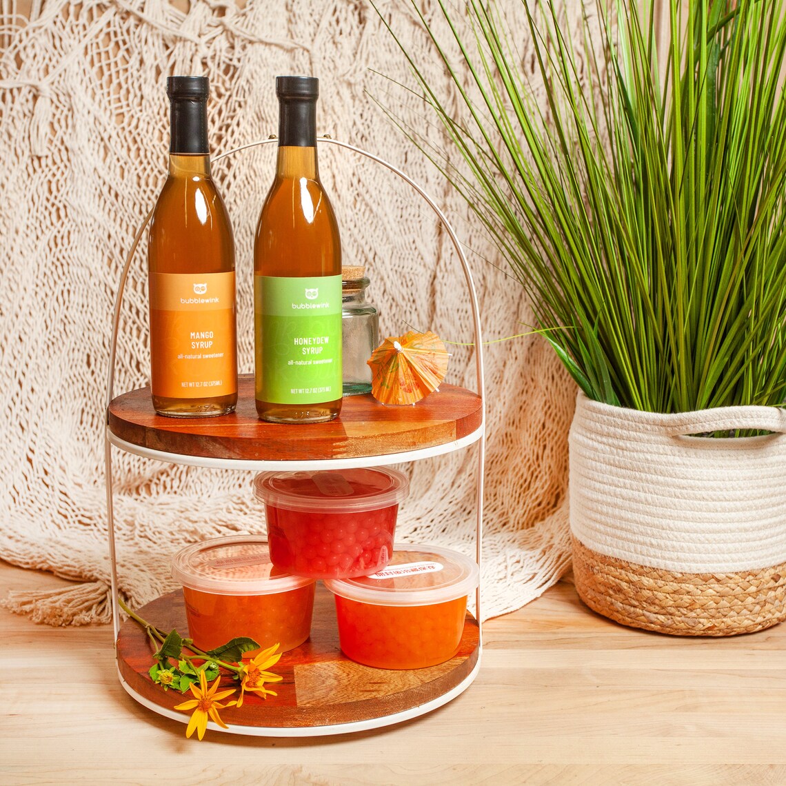 Premium Bubble Tea Kit Mango Bubble Tea Syrup Etsy