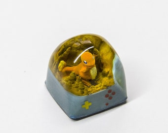 Charmander pokemon keycap, Custom pokemon artisan keycap, Handmade artisan keycaps, DOM Keycap, SA keycap, Charmander Artisan keycaps