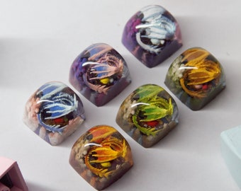 Handmade Dragon Artisan SA and DOM keycap for MX keyboard, Dragon keycap, Dragons nest Keycaps, dragon den
