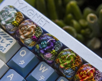 Artisan keycap, Succulent keycap, SA profile and DOM keycap for, cherry mx, Succulent artisan keycap