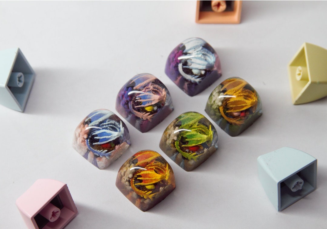 Handmade Dragon Artisan SA and DOM Keycap for MX Keyboard, Dragon ...
