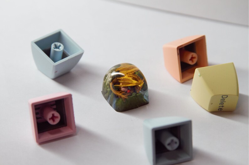 Handmade Dragon Artisan SA and DOM Keycap for MX Keyboard, Dragon ...