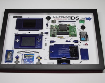 Framed Nintendo DS Lite NDSL Pokemon Disassembled Game Console Tear Down Wall Art Gifts for Friends Wall Decor Home Gift. KYOGRE
