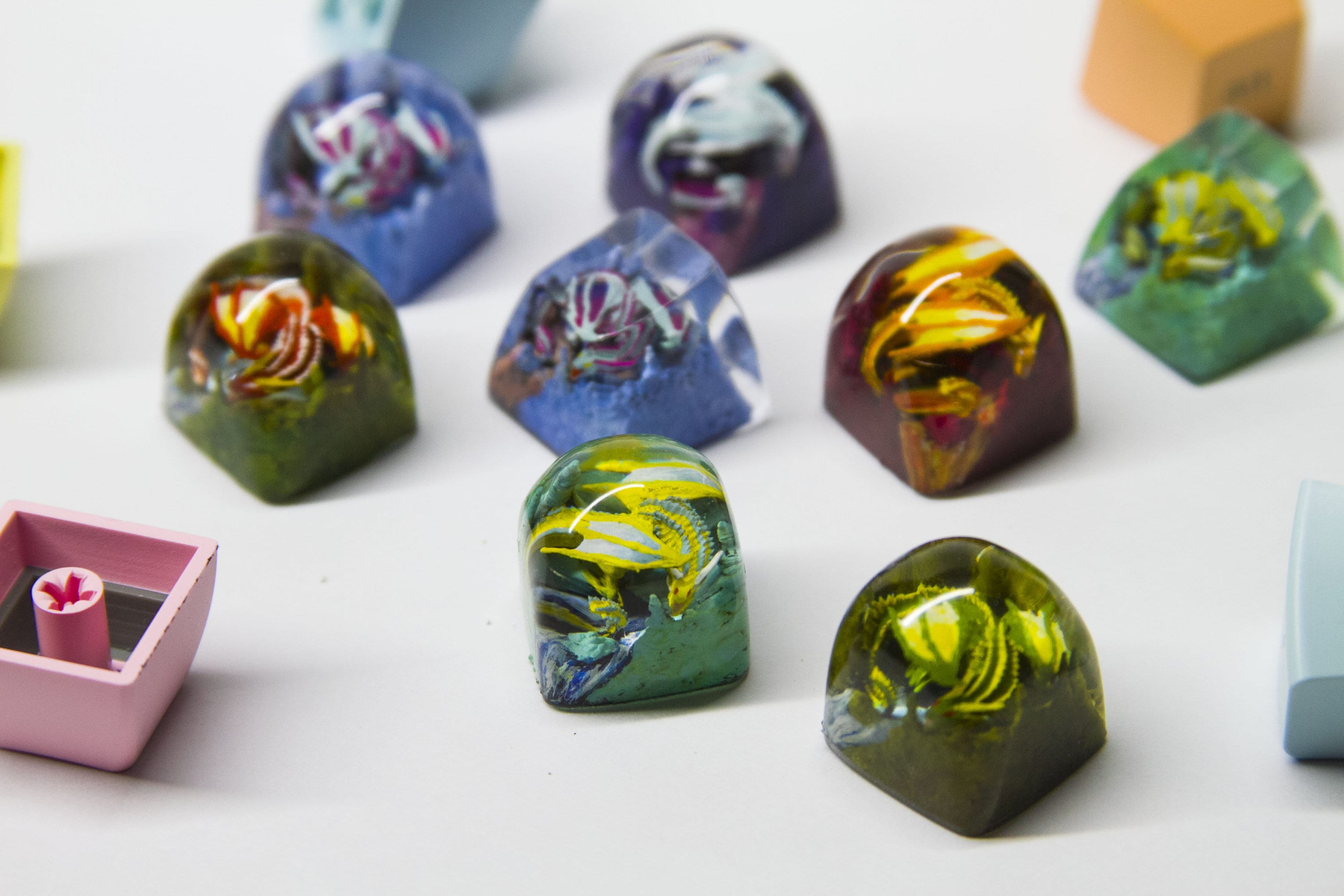 Handmade Dragon Artisan SA and DOM Keycap for MX Keyboard, Dragon ...
