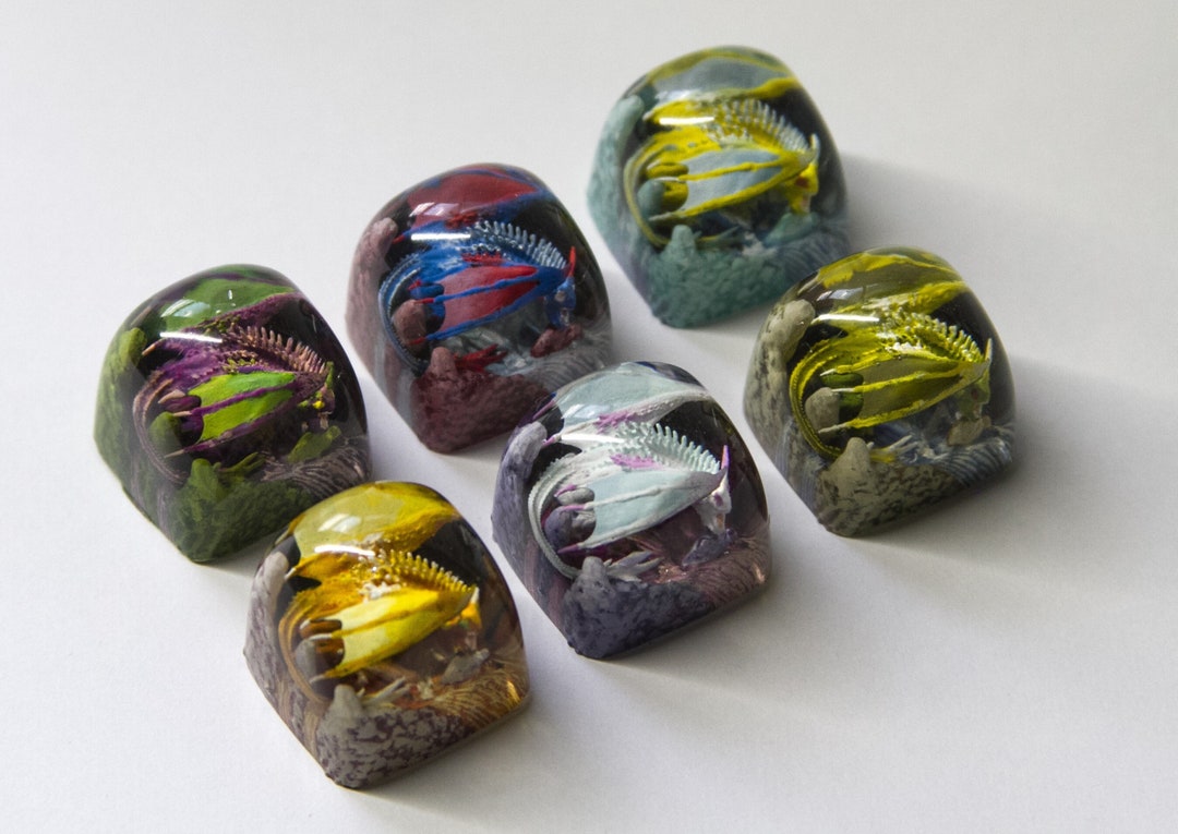 Handmade Dragon Artisan SA and DOM Keycap for MX Keyboard, Dragon ...