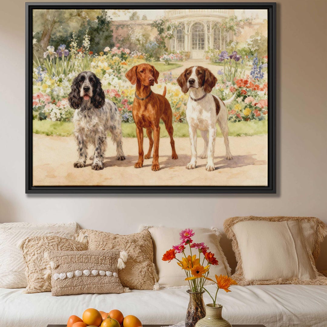 Watercolor Painting Dog Cocker Spaniel Canvas Print Wall Art Decor Pet ...
