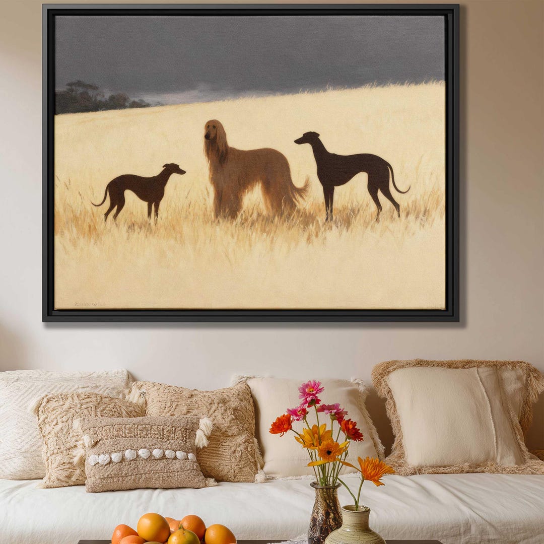 Afghan Hound Oil Painting Canvas Print Dog Wall Art Decor for Animal ...