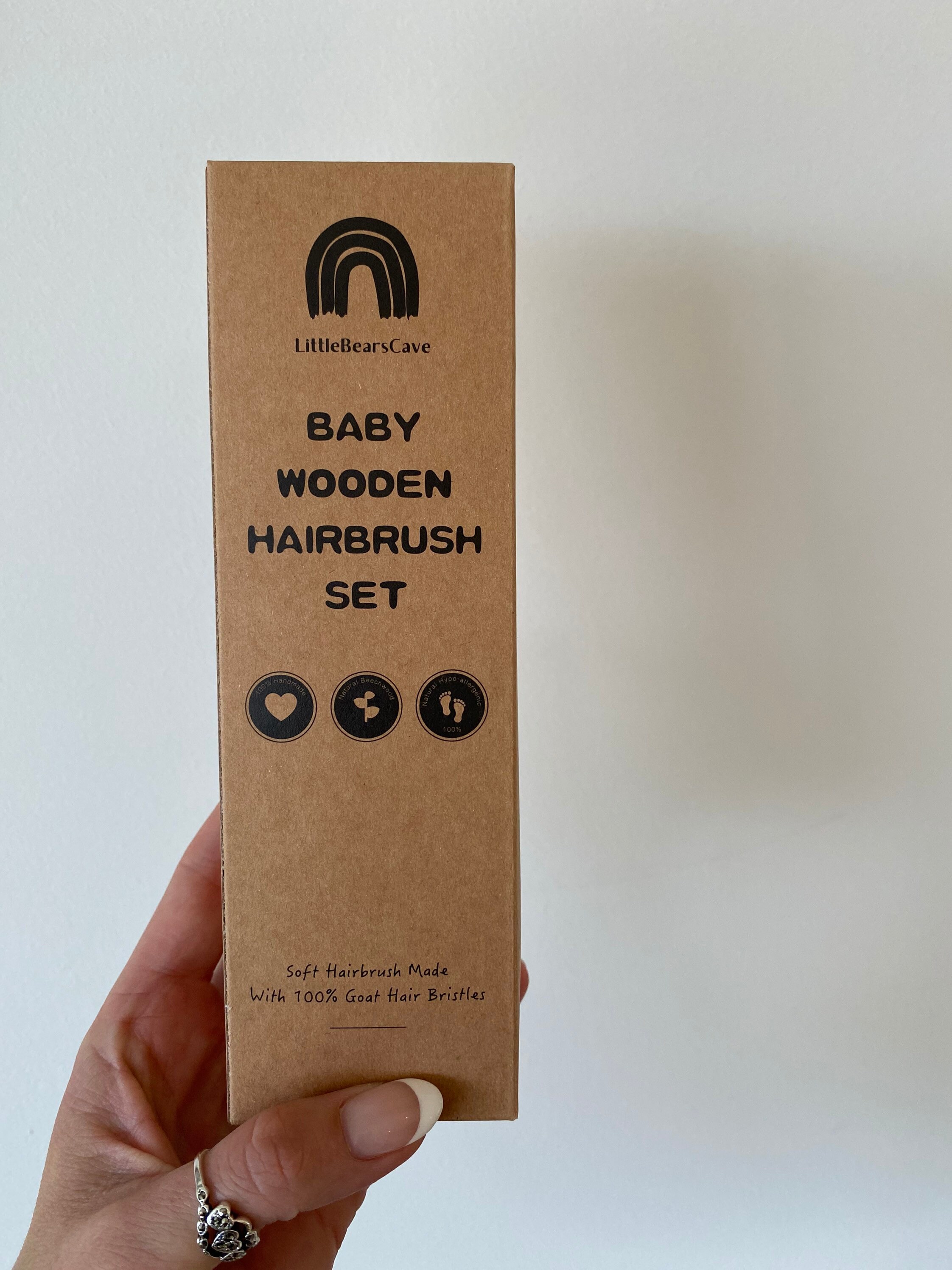 Baby Soft Brush Set Wooden Brush Set Babys 1st Brush Etsy