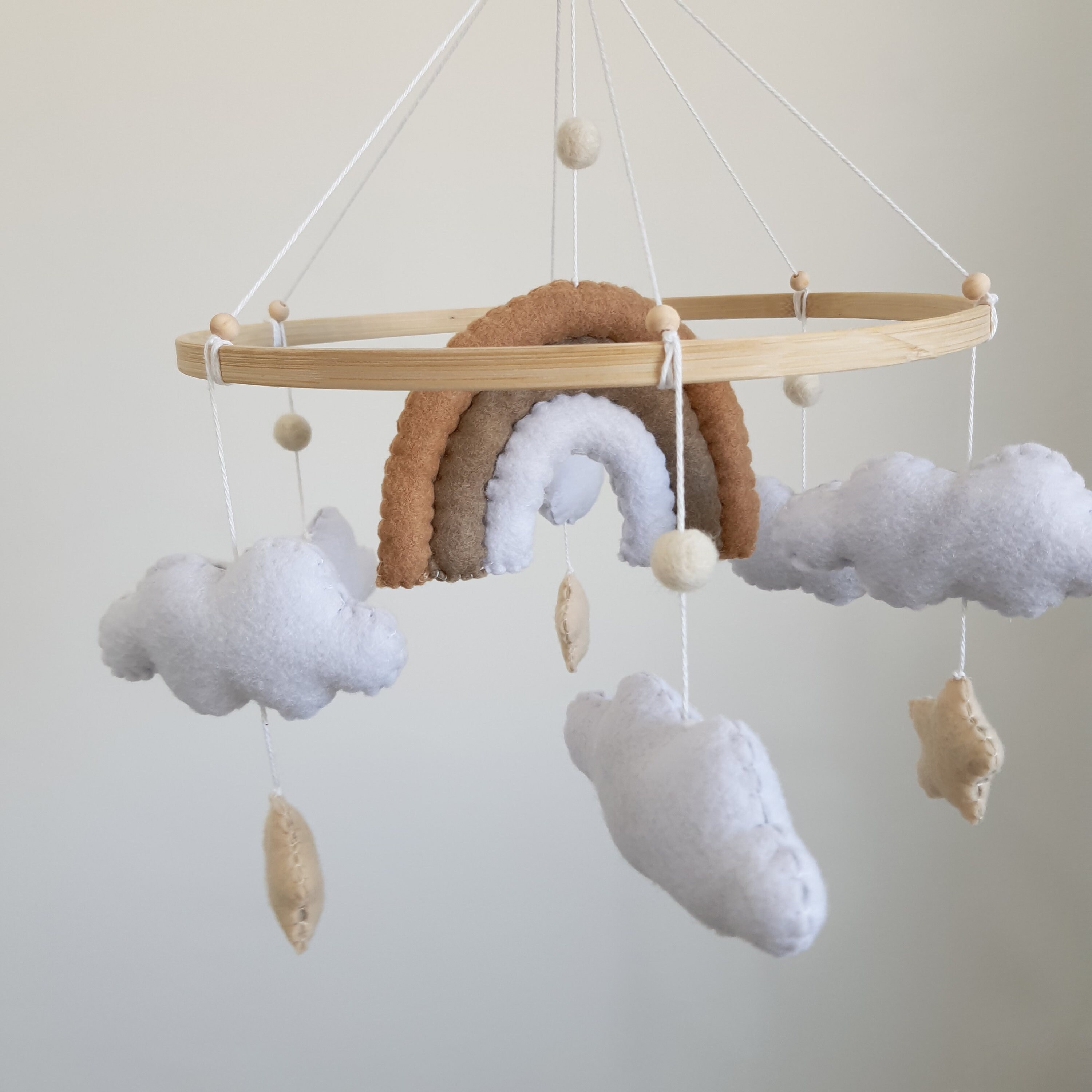 RegenbogenBabyMobile in braunen Farben für Kinderzimmer Etsy