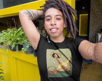 WOC! Unisex sublimation T-Shirt - choose a design from our original art BIPOC Pinup Collection!