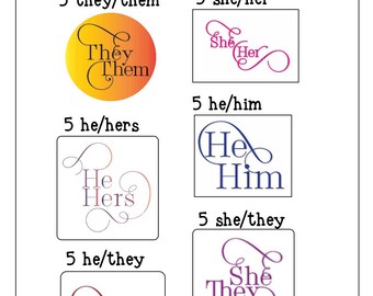Pronouns Sticker Bundle with 30 decals!