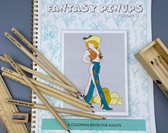 Fantasy Pinups Volume 2 adult coloring book
