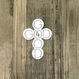 God is good | Black and white decals | Christian stickers | Simple stickers