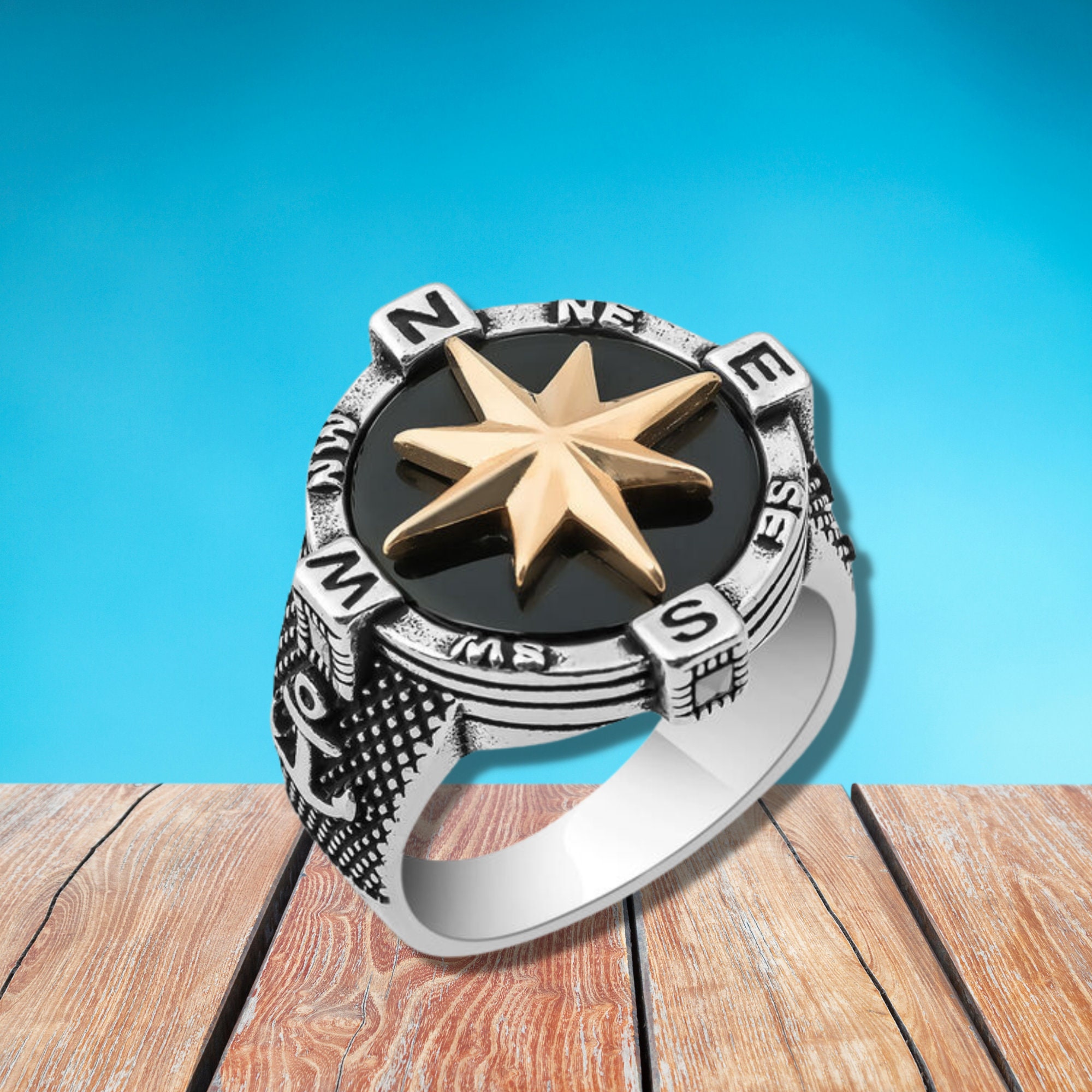 Compass mens deals ring
