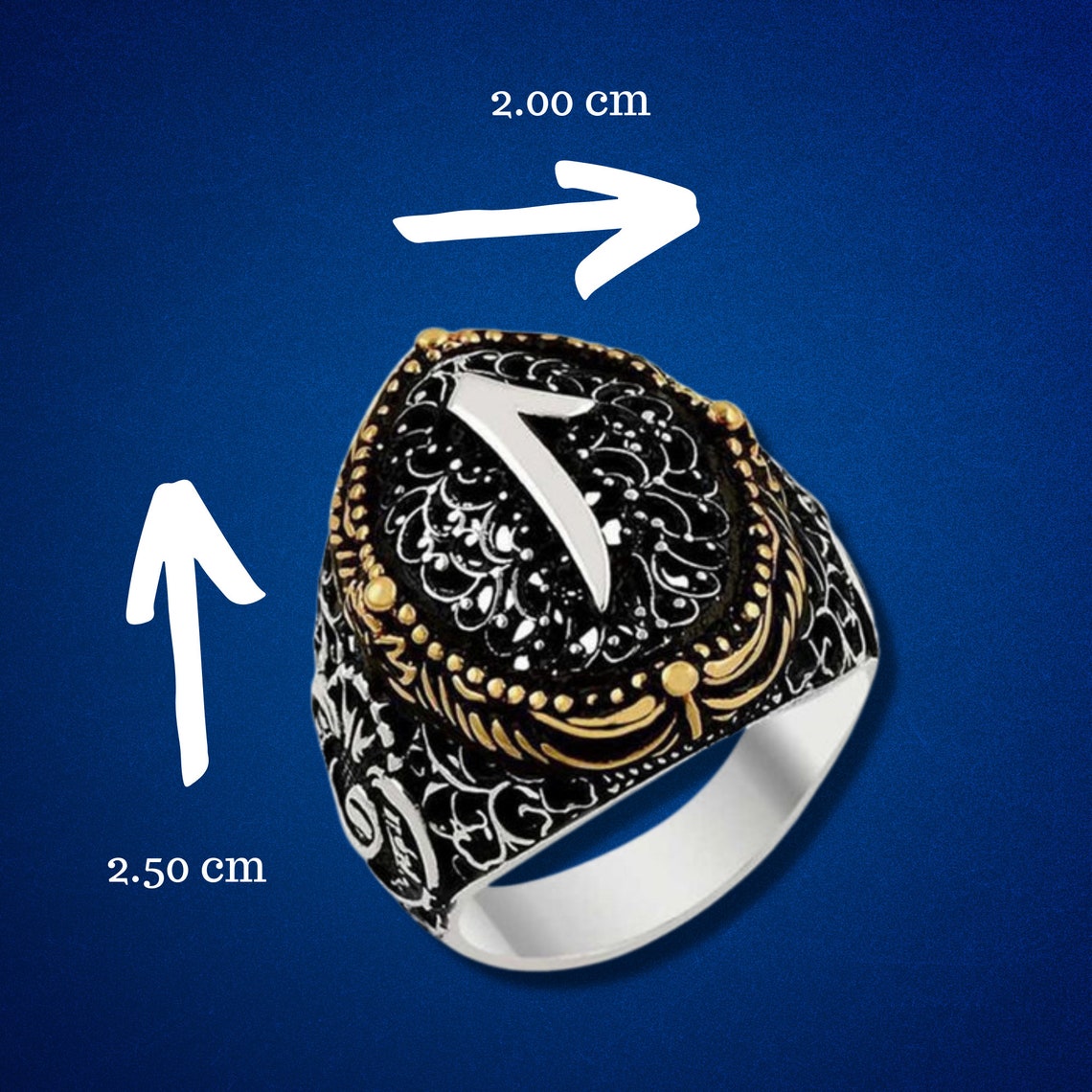 Handmade Silver Islamic Ring Arabic Ring Islamic Rings for Etsy