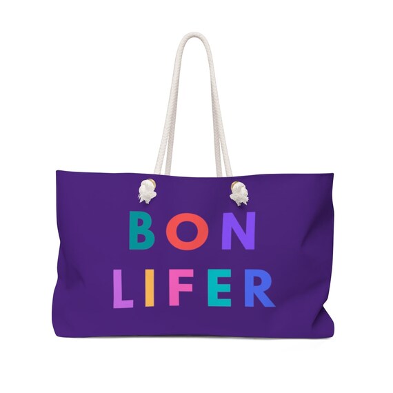 Bon Lifer Beach Bag Great Weekender Bag Perfect Summer - Etsy