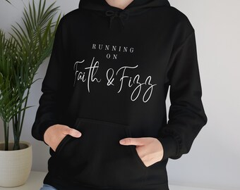 Running on Faith and Fizz Hoodie Unisex Heavy Blend™ Hooded