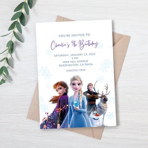 Frozen Birthday Invitation | Kids Birthday Invitation | Editable Frozen Birthday Invitation | Frozen Party Invite