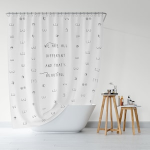 We are all different and that&#39;s Beautiful - Butts and boobies Shower Curtain - shower, bath, bathroo