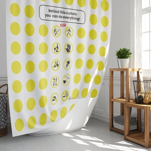Behing this Shower Curtain... - funny shower curtain,  funny bathroom decor, funny shower decor